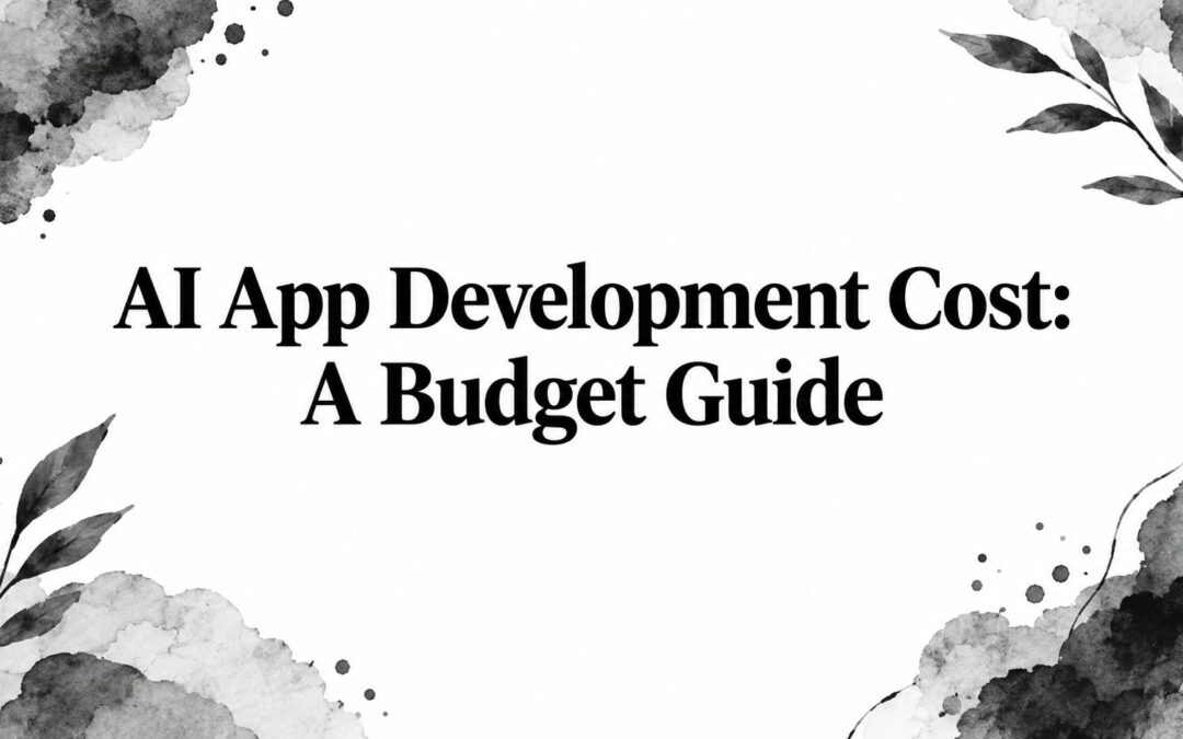 AI App Development Cost: A Budget Guide