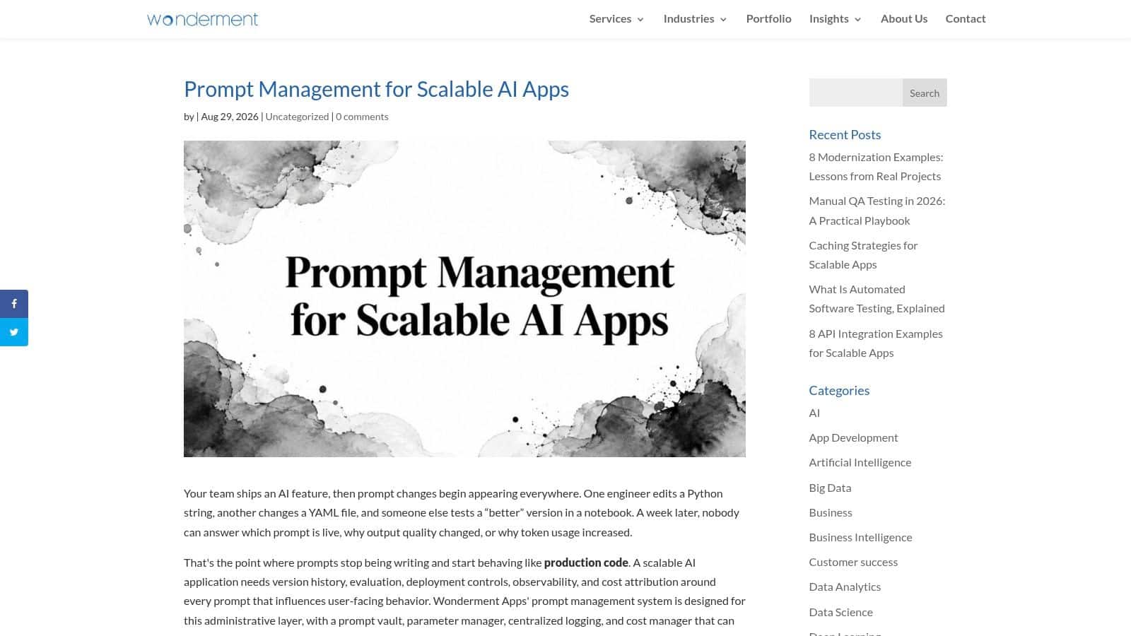Prompt Management for Scalable AI Apps