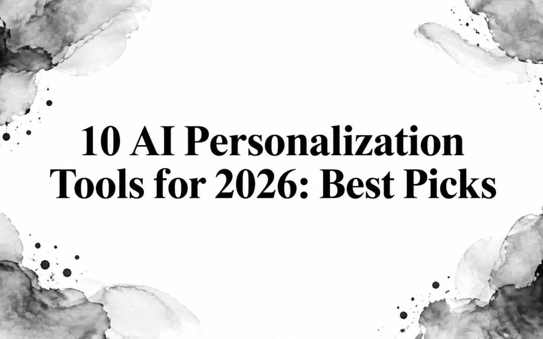 10 AI Personalization Tools for 2026: Best Picks