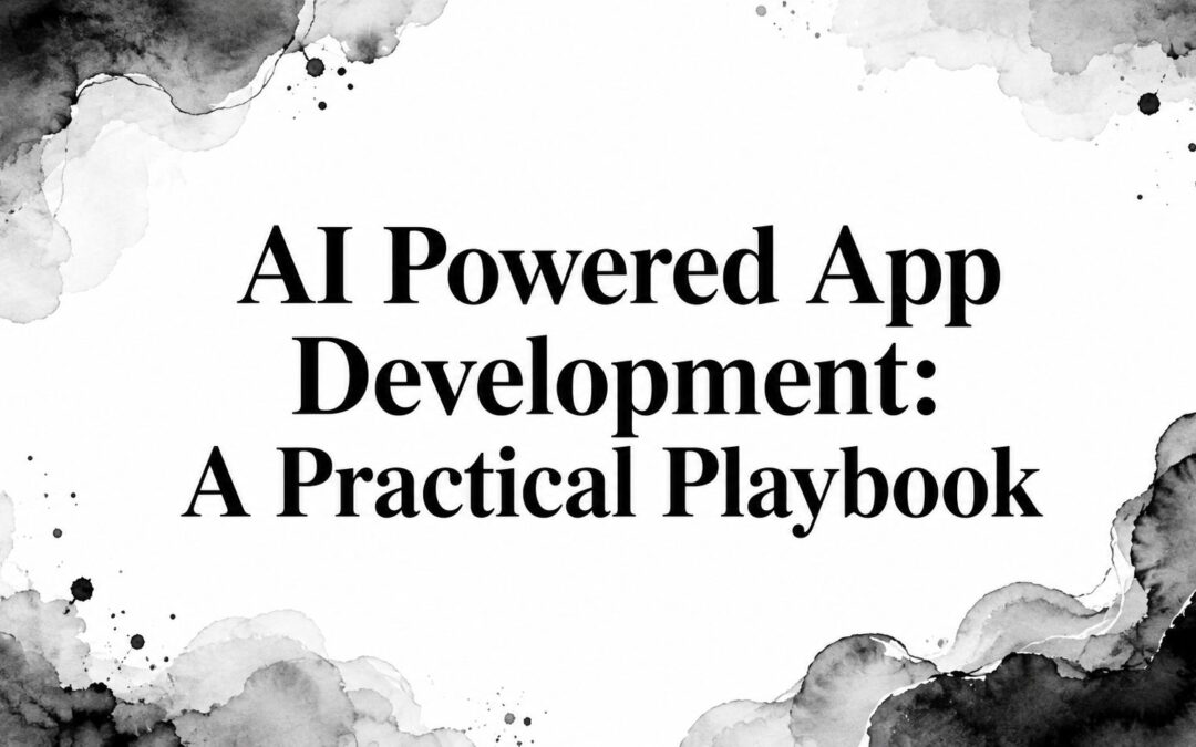 AI Powered App Development: A Practical Playbook