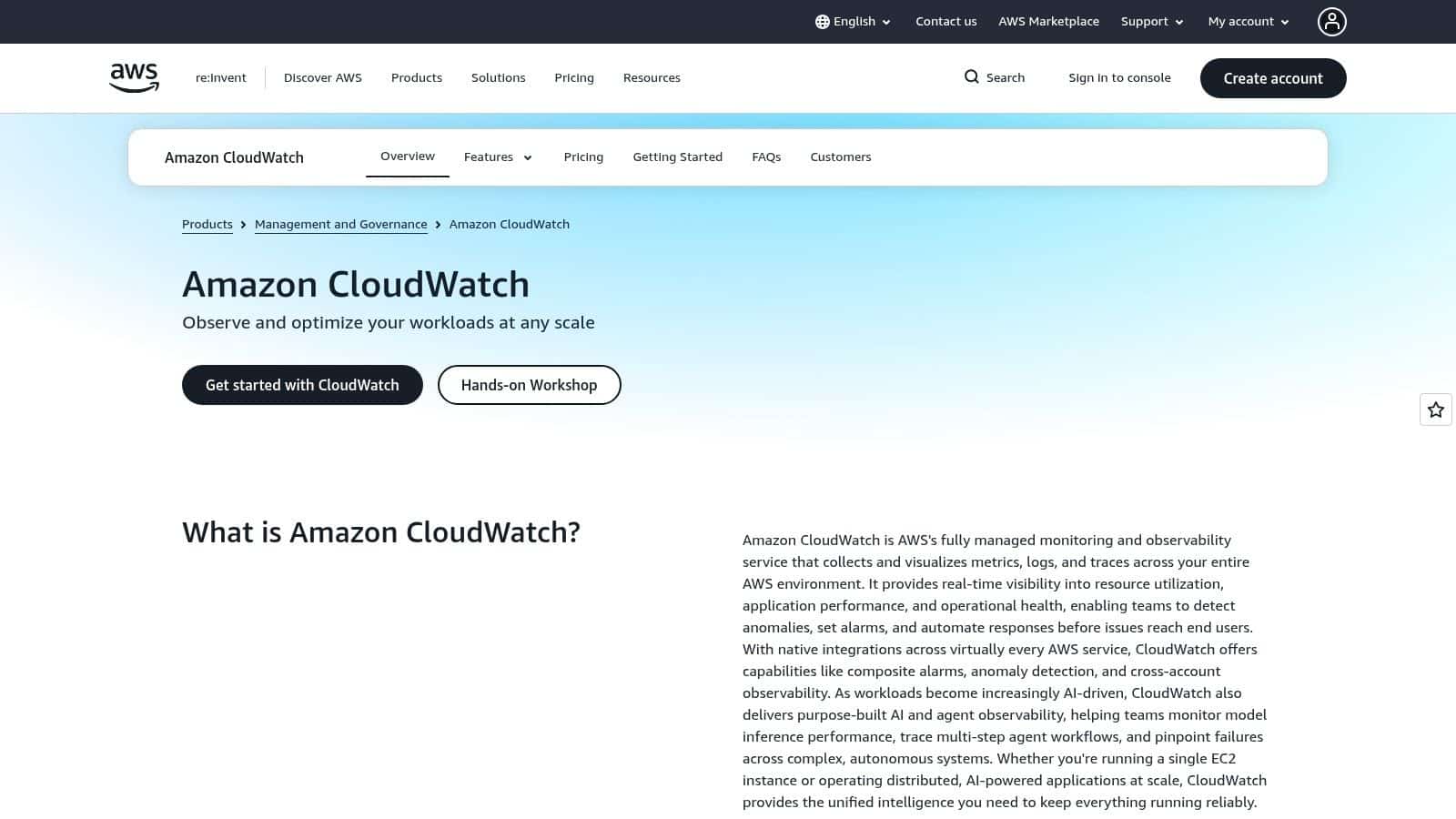 Amazon CloudWatch Anomaly Detection