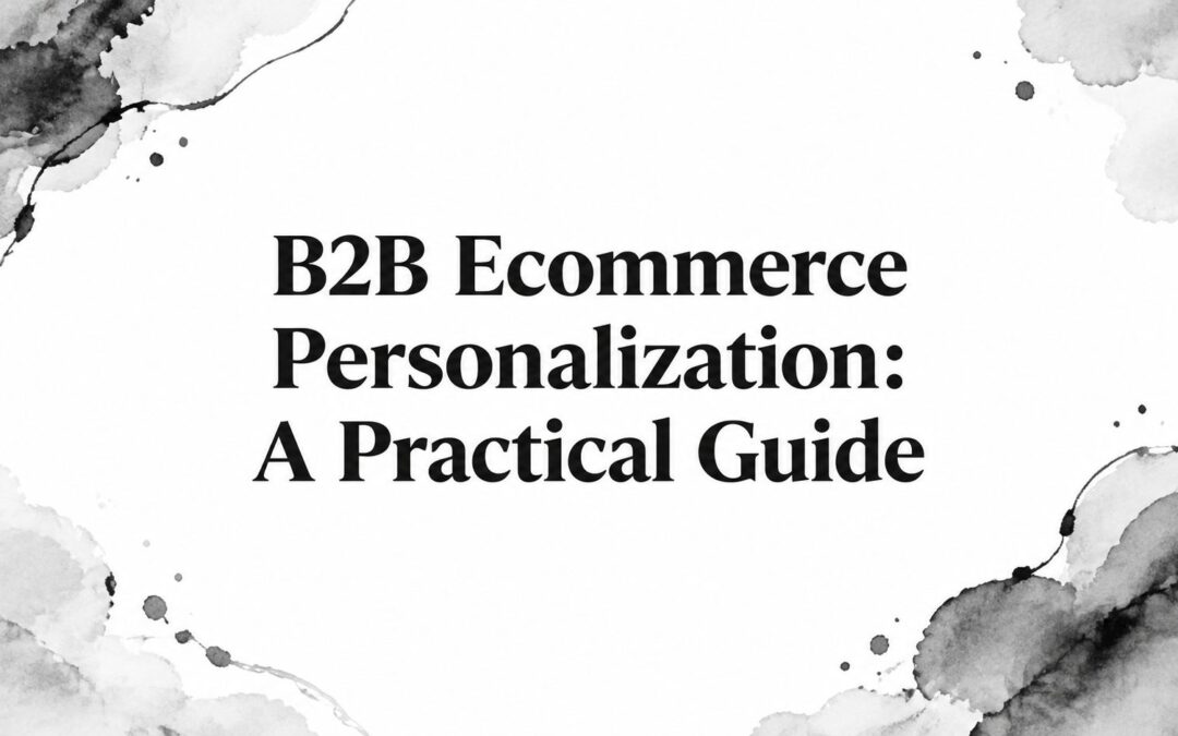 B2B Ecommerce Personalization: A Practical Guide