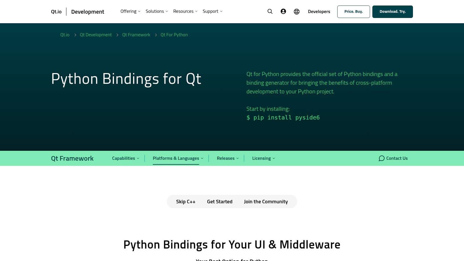 PySide6 (Qt for Python)
