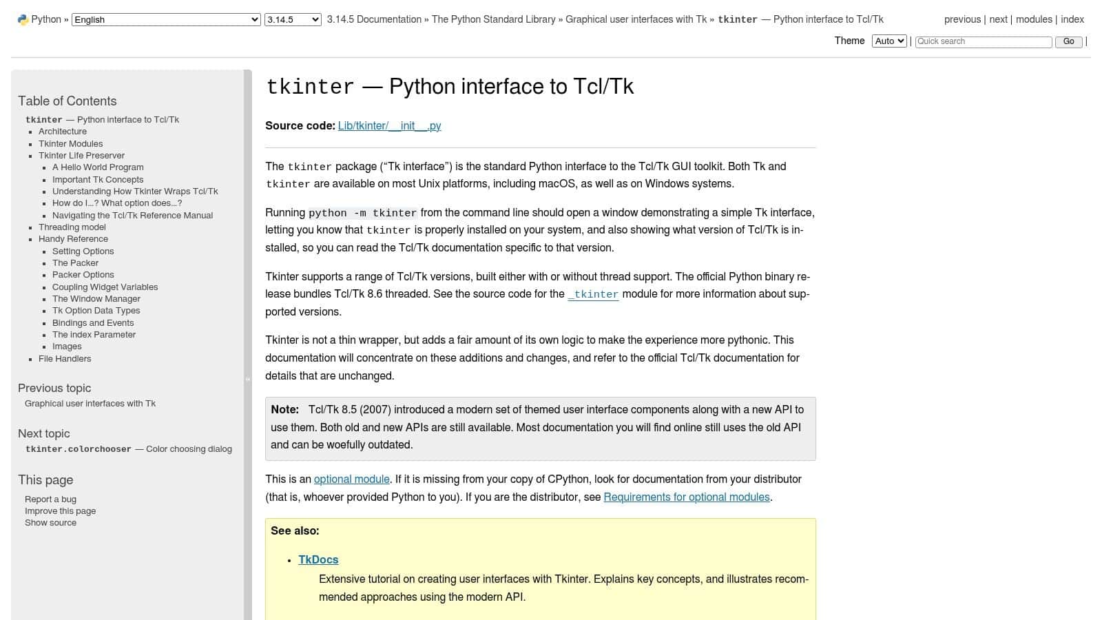 Tkinter