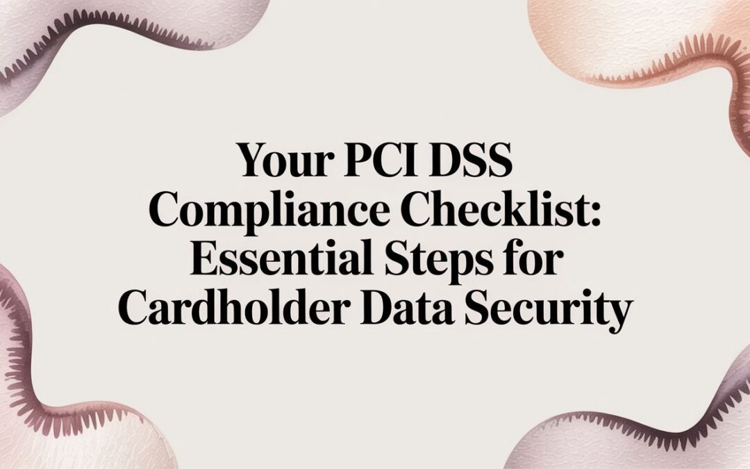 Your PCI DSS Compliance Checklist: Essential Steps for Cardholder Data Security