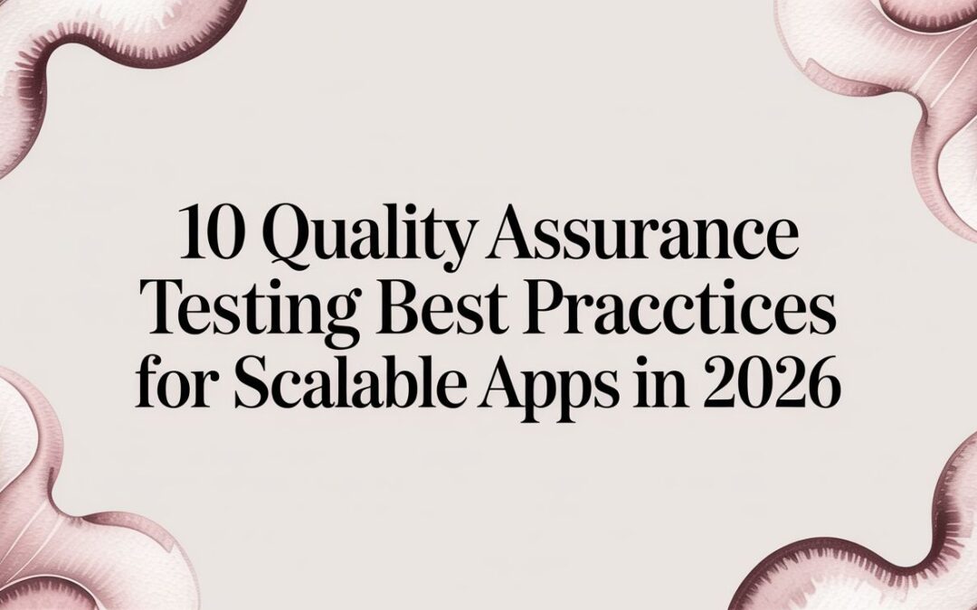 10 Quality Assurance Testing Best Practices for Scalable Apps in 2026