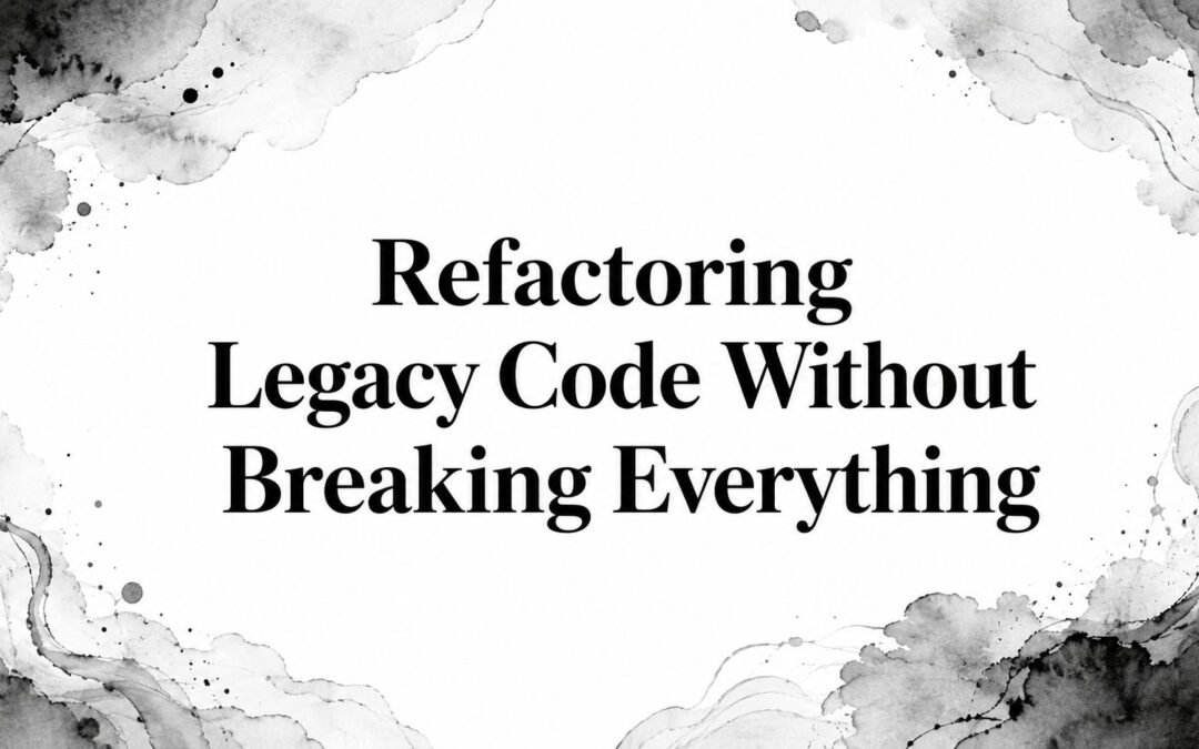 Refactoring Legacy Code Without Breaking Everything