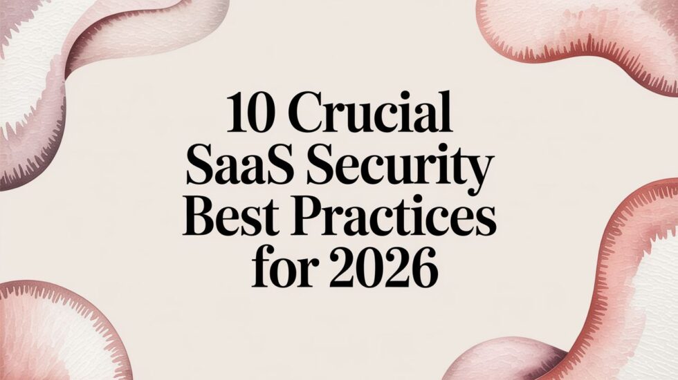 10 Crucial SaaS Security Best Practices for 2026