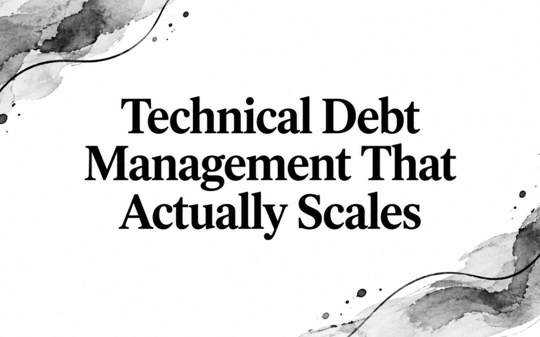 Technical Debt Management That Actually Scales