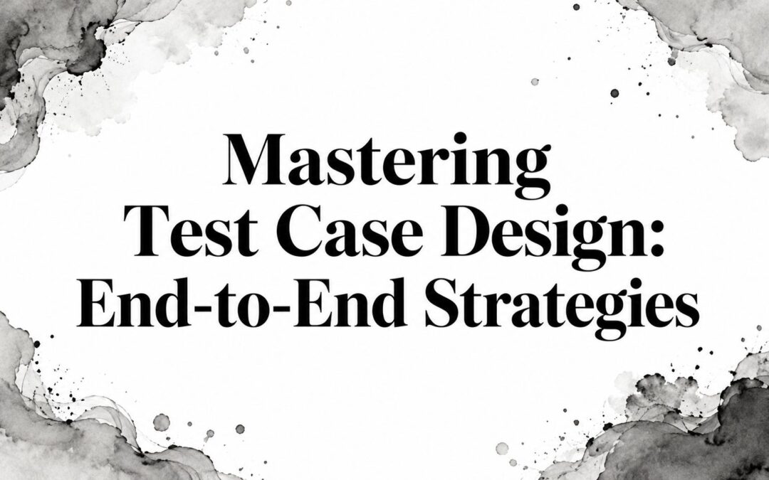 Mastering Test Case Design: End-to-End Strategies